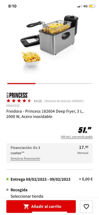 Freidora princess