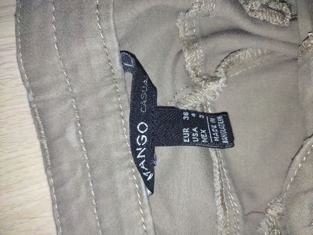 Pantalón pitillo tipo chinos mujer Mango talla 36