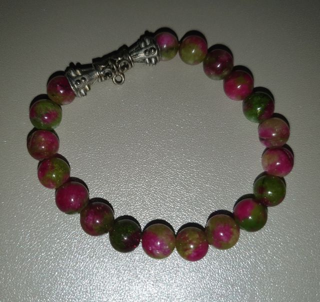 Brazalete pulsera perlas de colores mezclados