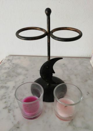 candelabro romántico boho chic portavelas