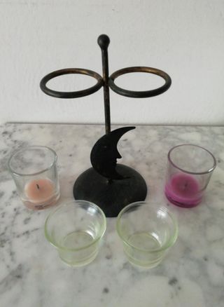 candelabro romántico boho chic portavelas