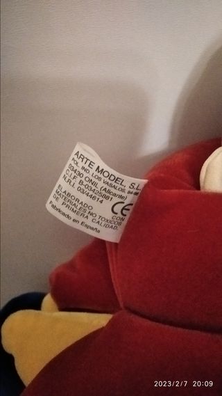 peluche, luna con bebé