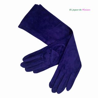 GUANTES LARGO MORADOS DE FIESTA ANTELINA