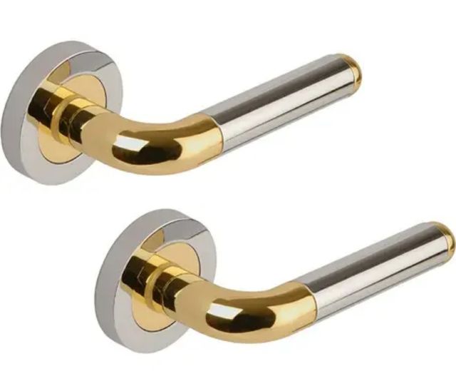 Maniglia maniglie porta in ottone lucido e cromato