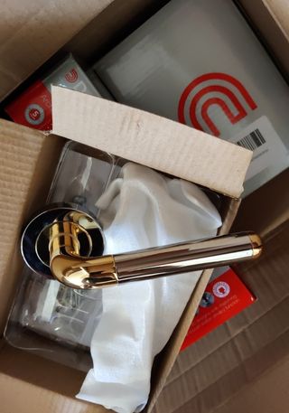 Maniglia maniglie porta in ottone lucido e cromato