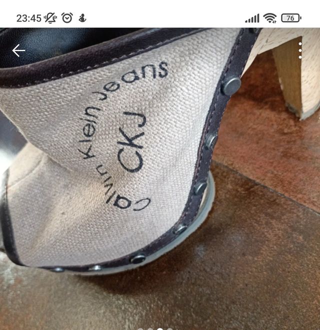 zuecos tela Calvin Klein jeans