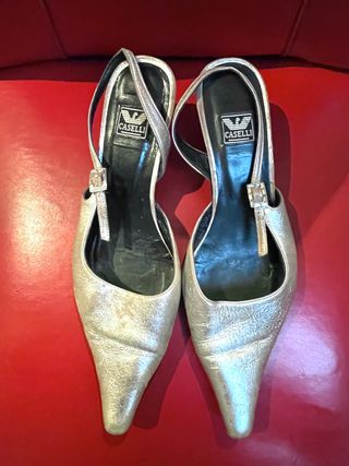 Zapatos PIEL plata Efecto envejecido. Casselli