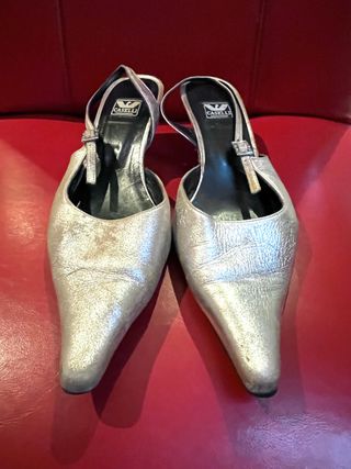 Zapatos PIEL plata Efecto envejecido. Casselli
