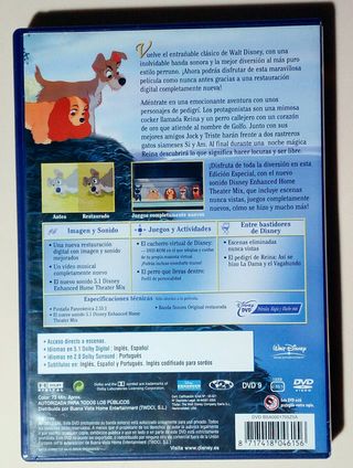 LA DAMA Y EL VAGABUNDO. DVD DISNEY