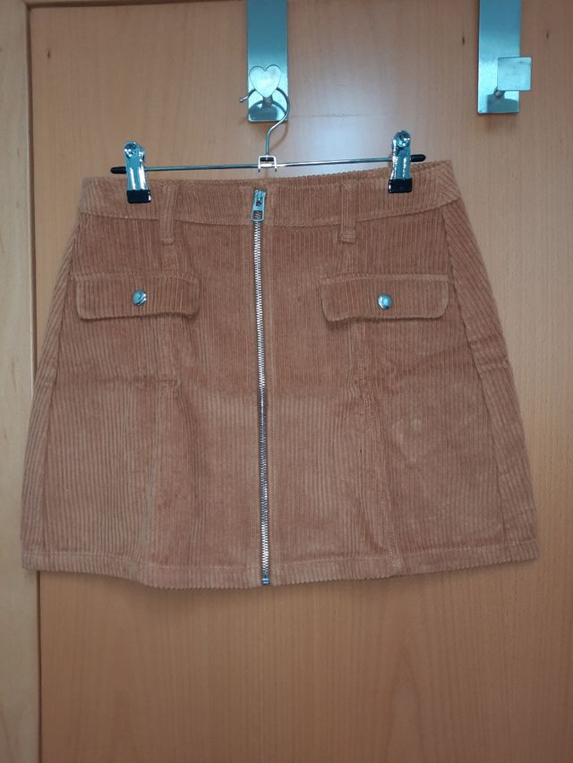 minifalda pana camel a estrenar