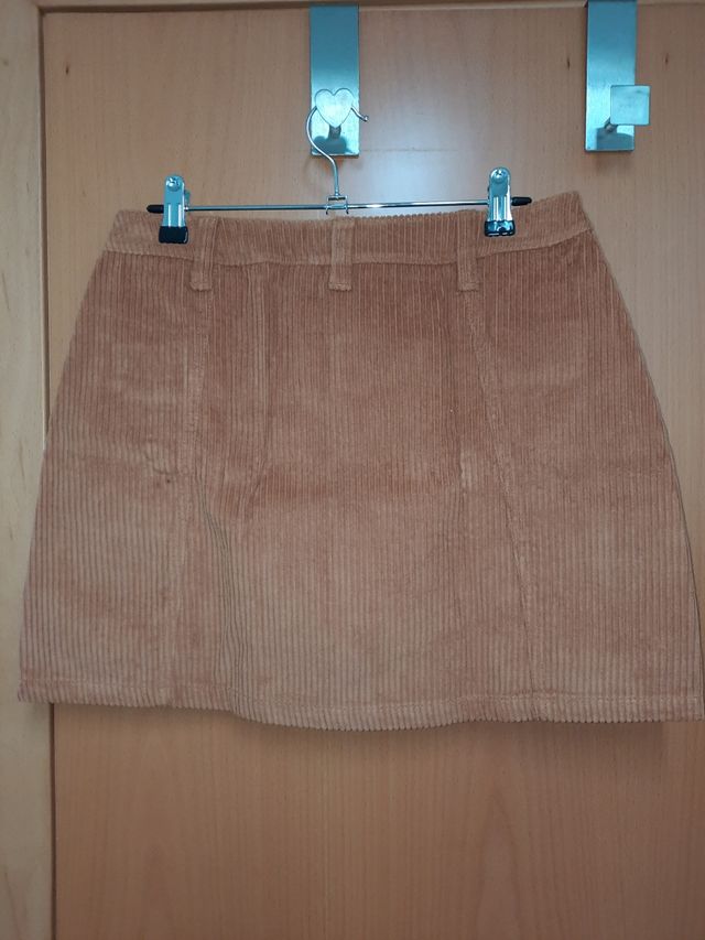 minifalda pana camel a estrenar