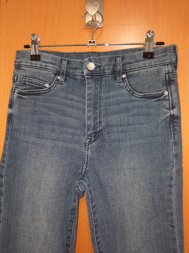 pantalones vaqueros flare azul medio nuevos