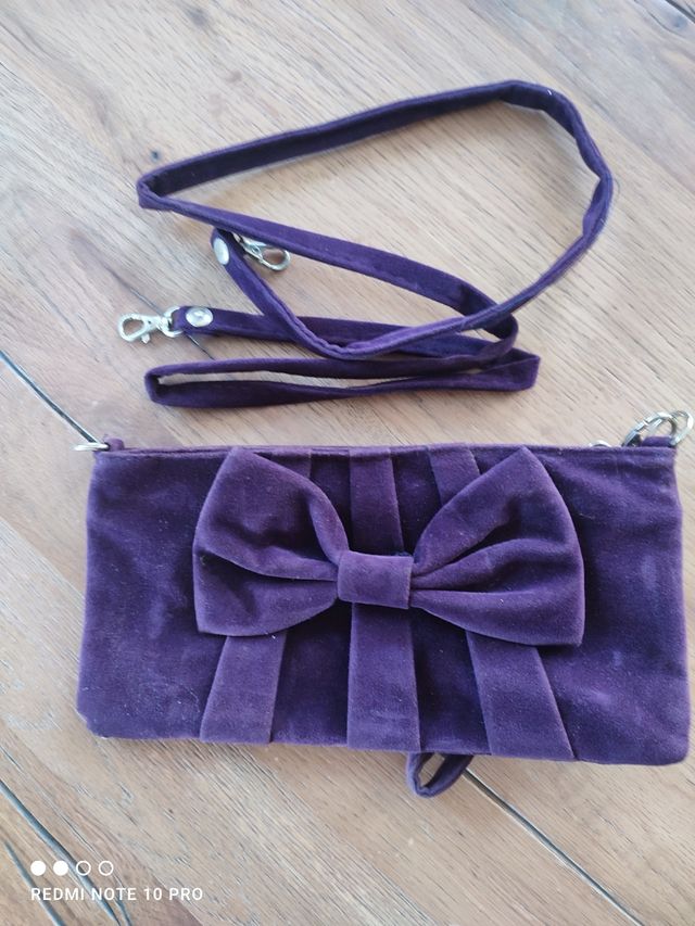 Pochette viola in velluto vintage