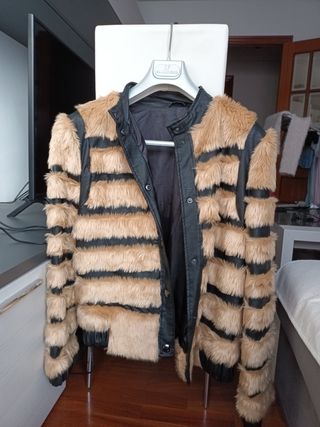 cazadoras efecto piel y cuero