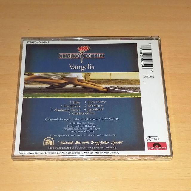 CD Vangelis – Chariots Of Fire
