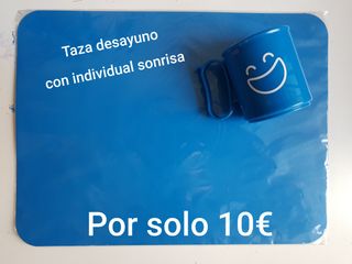 Set de taza desayuno y mantel individual     .C5.