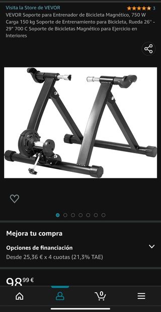 soporte para entrenar con la bicicleta rodillo