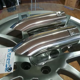 🔵Redonda 63mm Inclinada Cola Escape Acero Inox