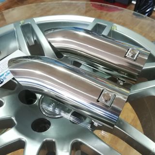 🔵Redonda 63mm Inclinada Cola Escape Acero Inox