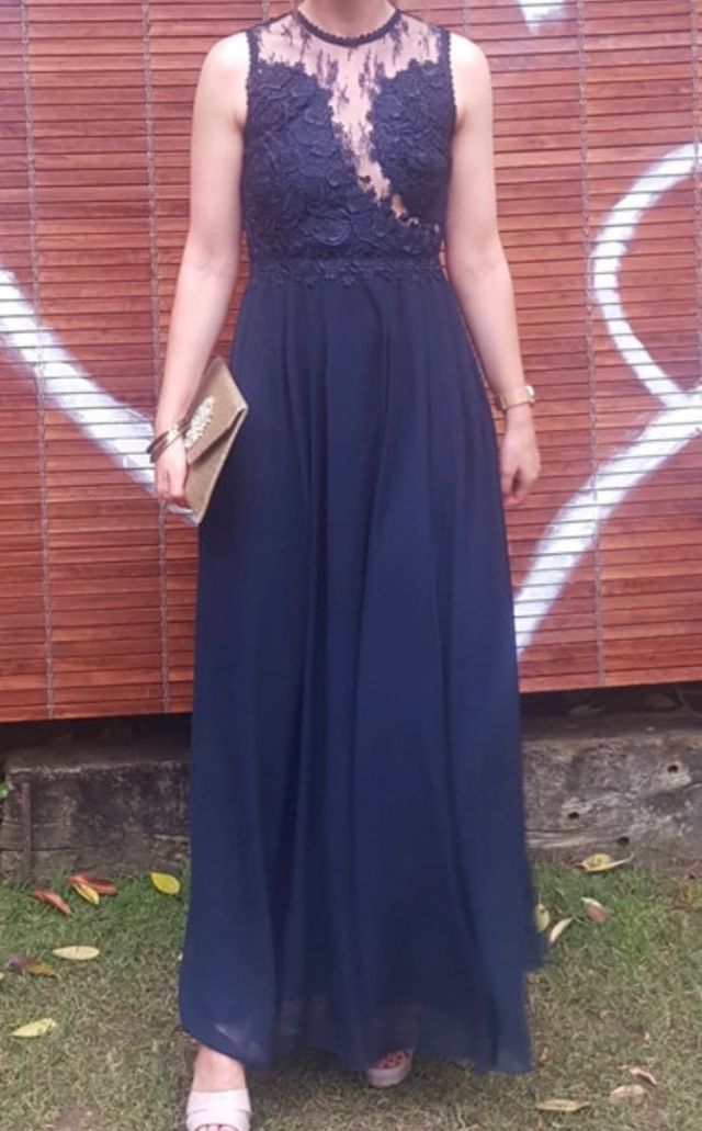 Vestido Largo azul marino