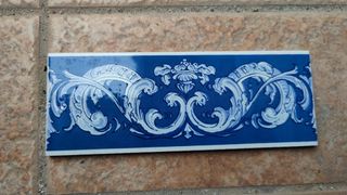 Cenefa de cerámica antigua  7,5 x 20cm