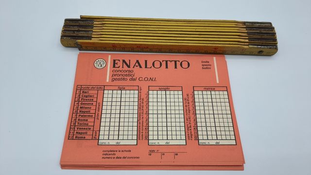 27 schedine nuove Enalotto anni 80. Fior di stampa