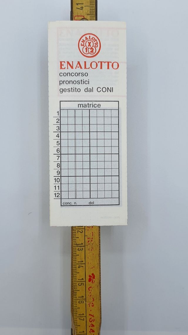 Enalotto 32 schedine ricalco nuove.Sigillate. '80.
