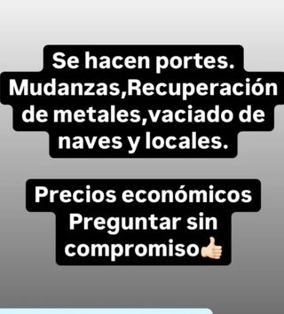 portes, mudanzas y retiradas