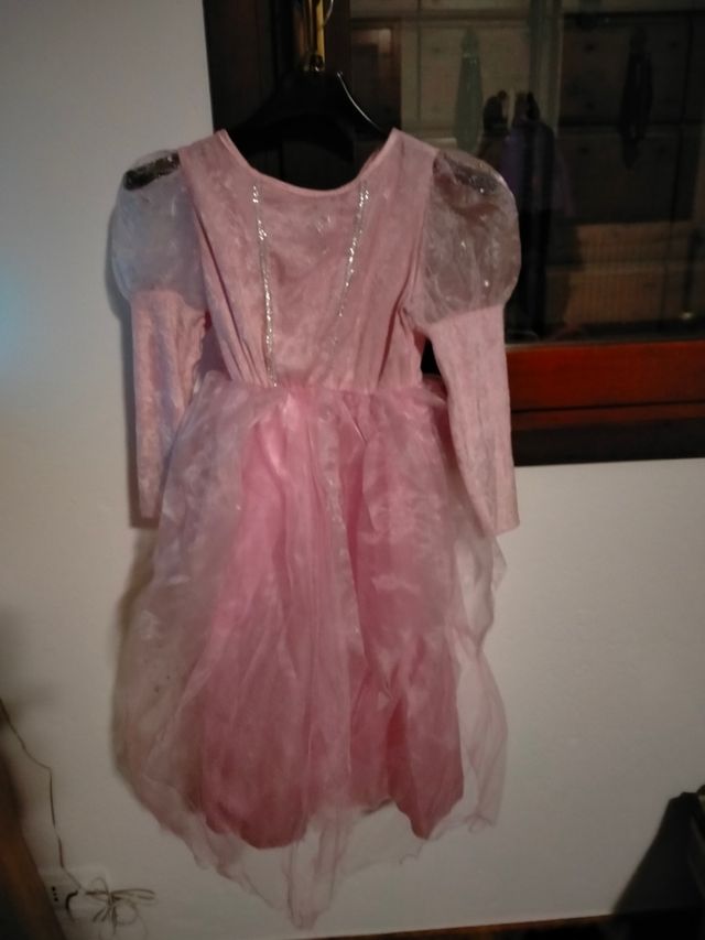 carnevale vestito damina fata bambina rosa