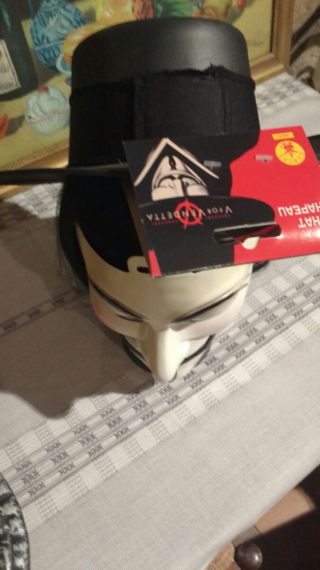 Mascara disfraz oficial V de Vendetta Anonymouse