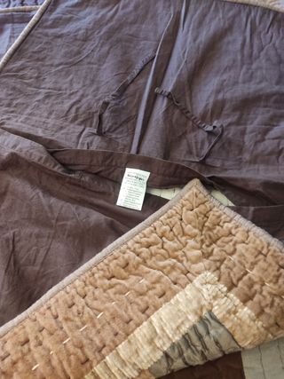 Colcha+2 fundas del Corte Inglés.