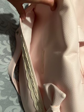 Bolsa de coche de bebé polipiel rosa palo