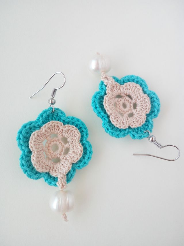 orecchini e bracciale Crochet handemade