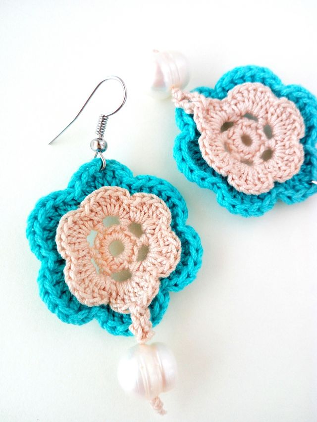 orecchini e bracciale Crochet handemade