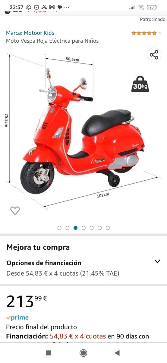moto de juguete eléctrica