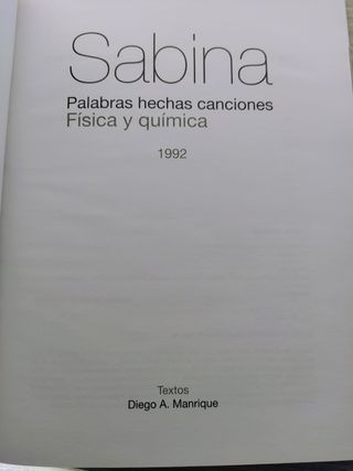 CD libro Joaquín Sabina "Física y química"