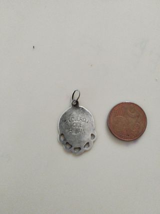 medalla religiosa de plata años 40's