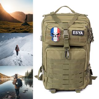 Mochila Camuflaje Militar Capacidad 45l  Verde