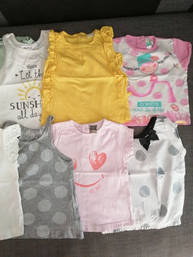 Lote camisetas / túnica Bebe Niña 18-24 meses
