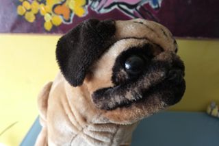 5 peluches. 3 perros,  reno y mono (2ª foto)