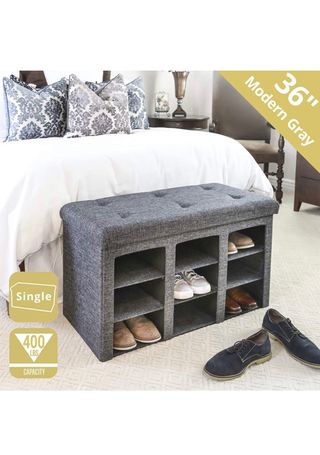 Seville Classics Banco, Madera, Antracita