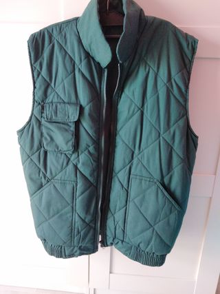 Chaleco sin mangas hombre verde botella talla L