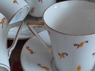 Conjunto Tazas Porcelana Windsor Art Decó 1940