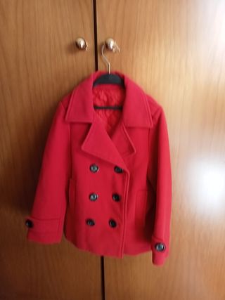chaquetón abriguito de niña rojo