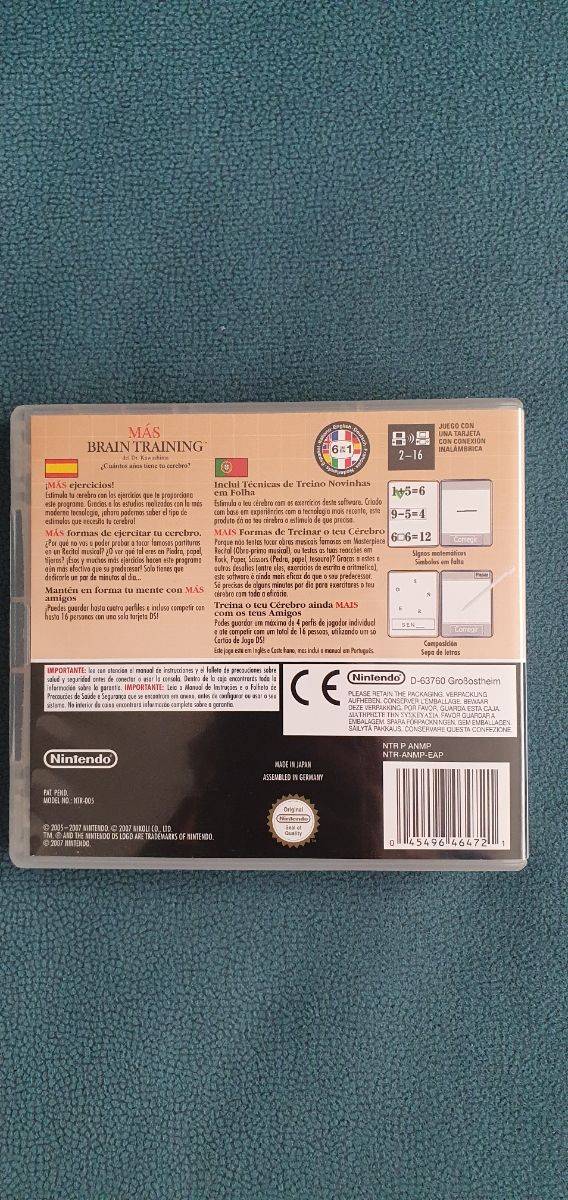 Más Brain Training Nintendo DS lite