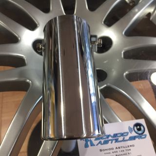 🔵Redonda 63mm Inclinada Cola de Escape Acero Inox