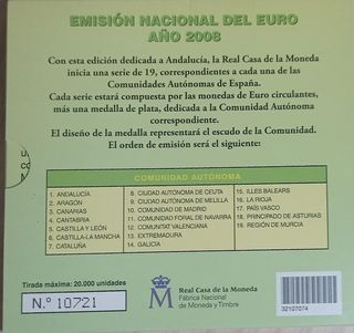 Emisión Nacional del Euro año 2008