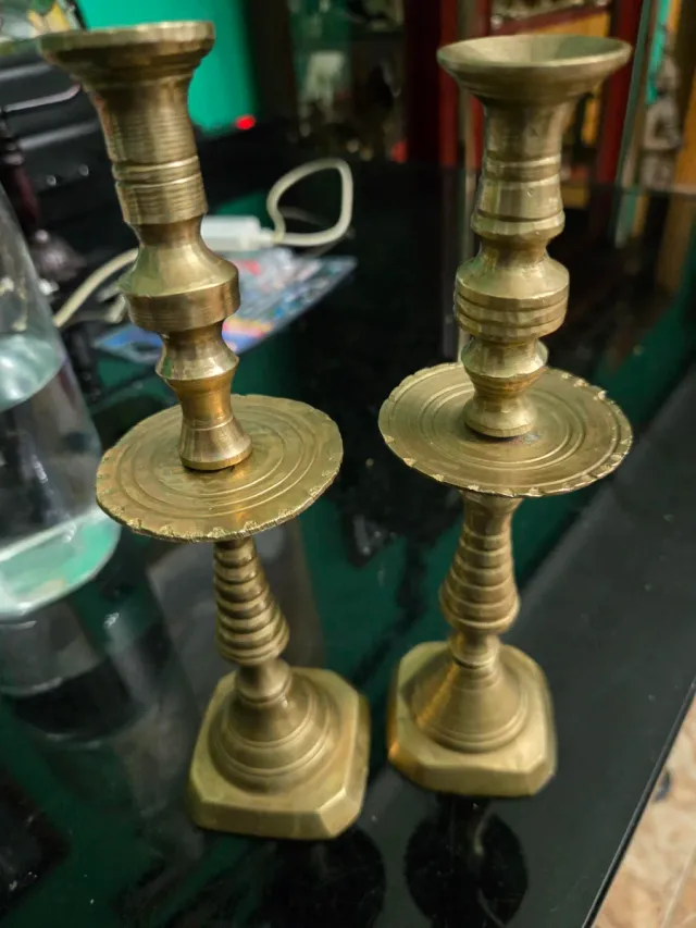 CANDELABROS DE BRONCE DE MESA