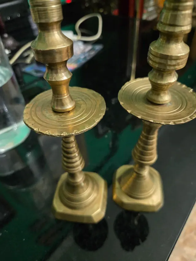 CANDELABROS DE BRONCE DE MESA