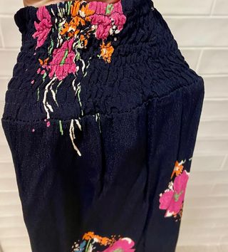 Vestido fiesta largo negro estampado. S, Sfera